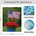 thumbnail image 3 of Diamond Art Kit for Adults, Robin Red Flowers Blue Pot Flag Diamond Painting for Adults Beginners, DIY Diamond Art Painting Kits, 5D Diamond Painting Crafts for Home Decor 12x16 Frameless, 3 of 7