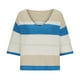 thumbnail image 4 of Puntoco Suéter Mujer Invierno Casual Bloques De Color Suelto Cuello En V Manga Larga Jersey Suéter De Punto Top Blusa Suéter Liquidación De Navidad Puntoco Puntoco-4406, 4 of 6