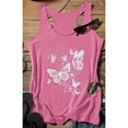 thumbnail image 5 of Gpoecd Débardeurs à Col Rond pour Femmes, Mode Décontractée, Imprimé Floral, Col Rond, Sans Manches, Haut de Type Veste avec Camisole pour Femmes 12_Pink,L, 5 of 5