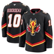 Men's Fanatics Jonathan Huberdeau Black Calgary Flames Alternate Premium Jersey