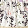 thumbnail image 3 of JIAYUE Girls Dresses A-Line Crew Neck Summer With Butterfly Print Fly Sleeve Fashion Casual Toddler Flowy Party Stylish Infant Kids Dress, 3 of 6