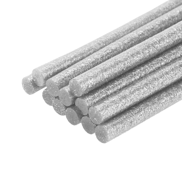 Bargains Únicos Barras de Pegamento Termofusible Duraderas 7x100mm Barras de Pegamento para Reparación de Abolladuras EVA Tono Plateado 12 Pcs