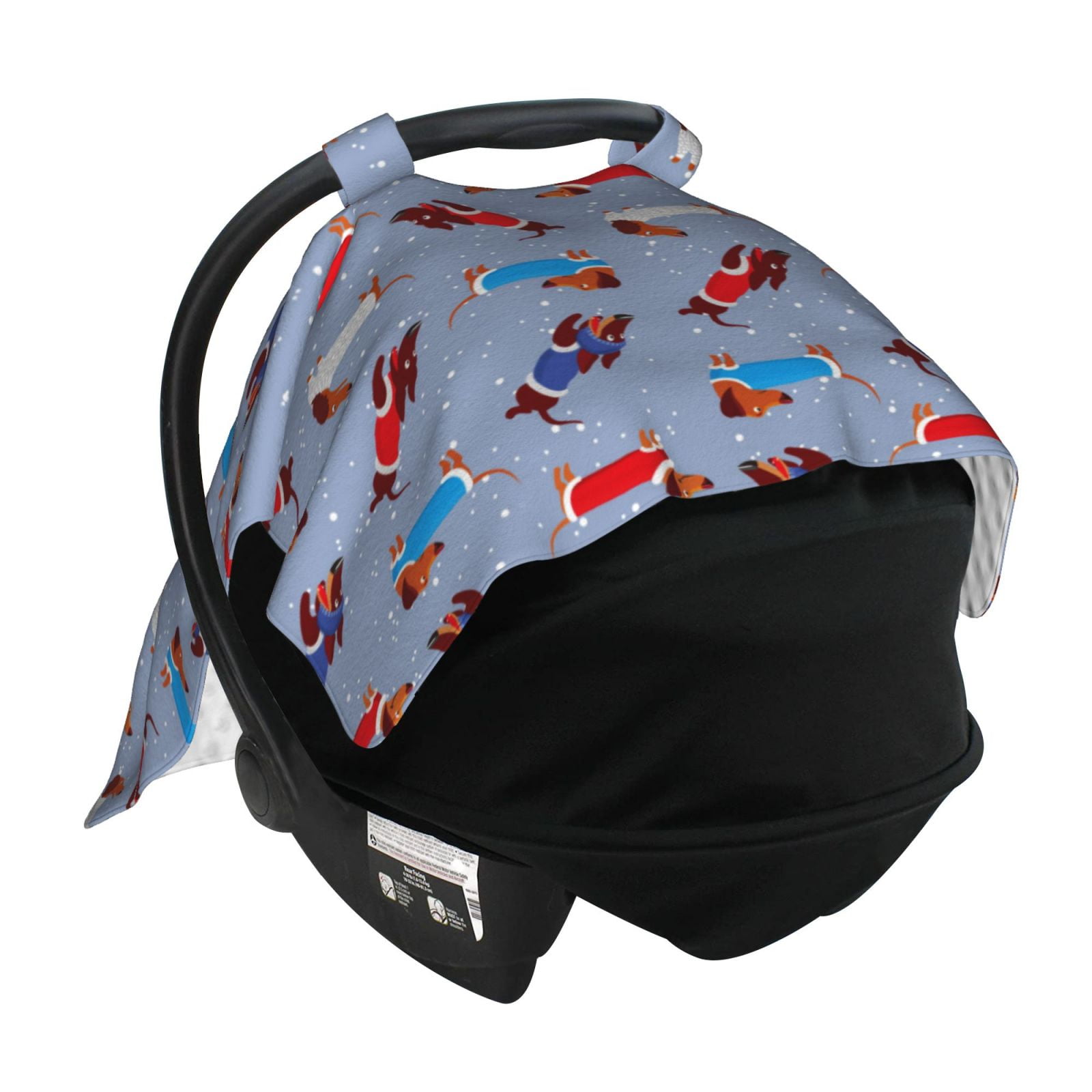 Car Seat Cover Baby - winter Dachshund Breathable Infant Car Seat Cover for Baby Carseat, Lightweight Comfort Baby Essentials Must Haves Newborn Stuff for Girl Boy