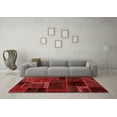 thumbnail image 3 of Ahgly Company Indoor Square Patchwork Red Transitional Area Rugs, 7' Square, 3 of 4