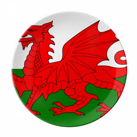 

Wales National Flag Europe Country Plate Decorative Porcelain Salver Tableware Dinner Dish