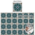 thumbnail image 3 of 24 PCS Mandala Style Tile Sticker, 7.87x7.87 Inch(20x20cm) Traditional DIY Murals, Tile Waterproof Oil Proof Removable Decals for Bathroom & Kitchen Backsplash Oil Proof Wall Stickers, 3 of 8