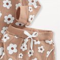 thumbnail image 4 of TOWED22 Baby Kids Girls Fall Winter Outfits Clothing 2pcs Long Sleeve Round Neck Tee and Pants Cute Print Clothes Set(Khaki,18-24 M), 4 of 5