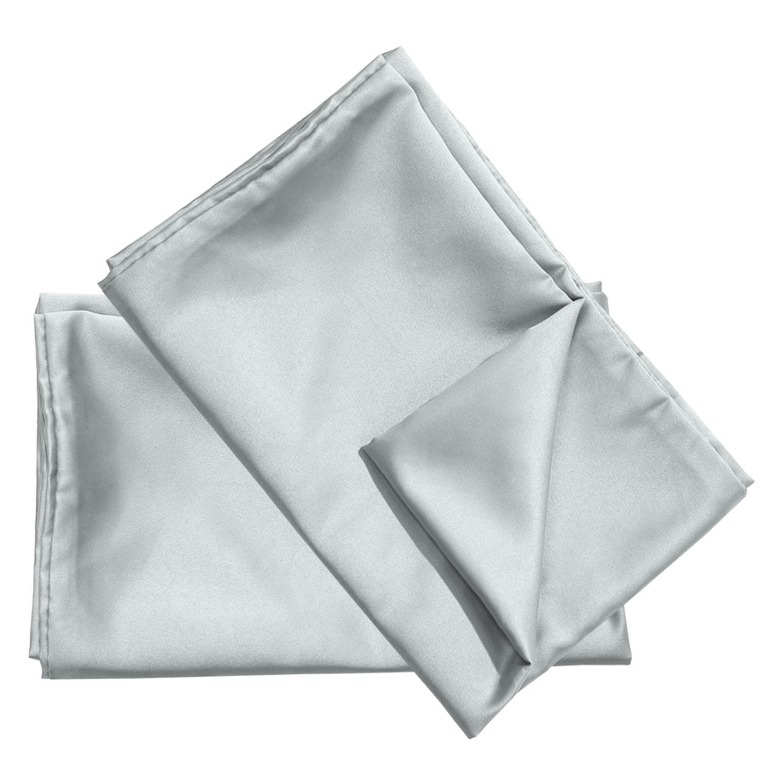 Unique Bargains Silky Satin Pillow Cases Covers Set of 2 Light Gray Standard