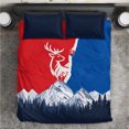 thumbnail image 2 of Slovakia Red Blue Deer and Mountain Design Bedding Set with National Symbols, 2 of 7