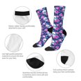 thumbnail image 4 of Honeii Skull Flower Print Adult Socks,Crew Socks,Casual Calf Socks,Daily Wear Socks for Men & Women, Perfect for Sports, Casual and Everyday Use, 4 of 6