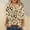 Brown, variant on Graphic Tees for Women Casual Sleeve Tops for Women – Blouse Style O Neck Printing Tee with Buttons and Soft for Everyday Wear White S