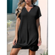 thumbnail image 2 of Vestido Informal con Cuello en V y Protección Solar, Color Negro, Talla XXL, 2 of 6