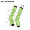 thumbnail image 2 of Bingfone Green Lemon Slices Print Compression Socks for Women and Men Long Socks for Running Athletic Cycling Nurse, 2 of 6