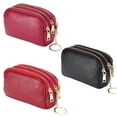 thumbnail image 1 of monederos con cremallera de triple capacidad y cartera de viaje pequeña con llavero, 1 of 5