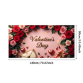 thumbnail image 1 of Valentine's Day Backdrop Romantic Rose Garland Decoration Background Perfect for Party Wedding Celebration Photo Booth Props Table Display, 1 of 5