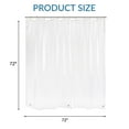 thumbnail image 3 of Bathway Clear Shower Curtain Liner, 72"W x 72"L Waterproof PEVA Plastic Shower Liner for Bathroom with Magnets and Rustproof Metal Grommets, Mold & Mildew-Resistant, 3 of 9