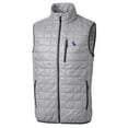 thumbnail image 2 of Men's Cutter & Buck Gray Louisiana Tech Bulldogs Big & Tall Rainier PrimaLoft Eco Full-Zip Puffer Vest, 2 of 3