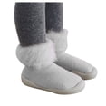thumbnail image 4 of PINQI Unisex Child Warm Slippers Socks Slipper Baby Girls Kids Solid Knit Stocking Soft Warm Shoes Toddler Boys Sole Rubber Baby Shoes(Gray,9-12 Months), 4 of 5