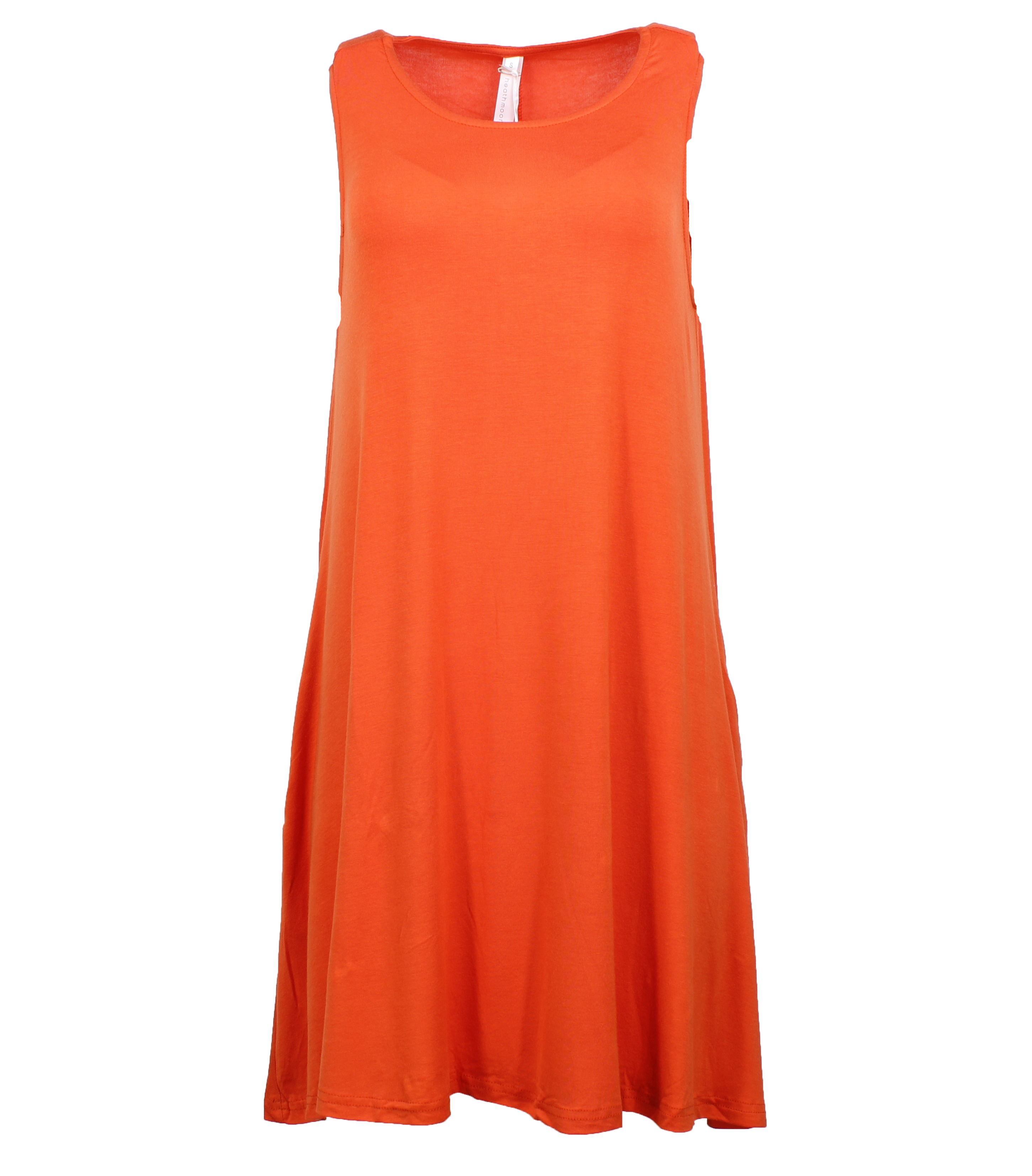 sleeveless swing dress with pockets