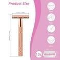 thumbnail image 3 of Double Edge Razor for Women and Men - Reusable Safety Razor with 10 Blades, Alloy Metal, Textured Grip, Classic Three Piece, Precision Grooming, Eco Friendly, Body Hair Removal, Ho Makeup Organizers, 3 of 9