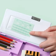 Ristpal Multi Function Cute Pencil Box (6-12), With calculator,Sharpener, Schedule (Purple)