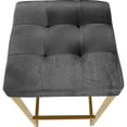 thumbnail image 4 of Meridian Furniture Nicola 26.5"H Velvet Counter Stool in Gray (Set of 2), 4 of 6