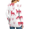 thumbnail image 4 of Tops Navideños Para Mujer Blusas de Manga Larga Estampado Casual Cuello Redondo Túnica Camisa Delantera Slim Odeerbi  ODB190977, 4 of 6