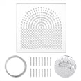 thumbnail image 2 of Plantilla para Doblar Alambre, Elementos de Alambre, Tableros de Bobinado de Hilo Acrílico Cuadrados de 10x10cm, Organizador de Hilo Dental con Clavijas de Metal, 2 of 5