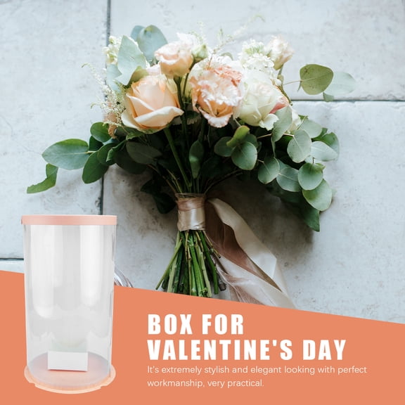 BESTYASH 1Pc Polished Pink Flower Box for Valentine's Day Stylish Present Storage Case