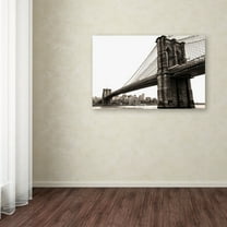 Trademark Fine Art "Brooklyn Bridge 2" Canvas Art by CATeyes