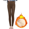 thumbnail image 4 of Turilly Women Printing Warm Tight Thick Plush Wool Waist Full Length Pants Trousers Leggings, 4 of 5
