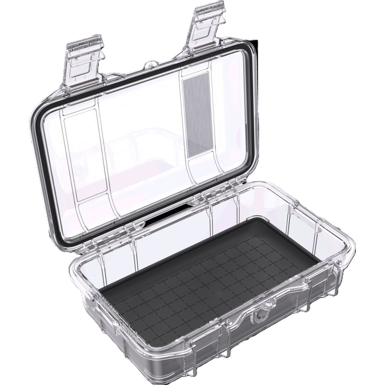 Pelican Micro Case M50 Black Clear Lid, Waterproof, Crushproof