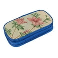 thumbnail image 3 of XMXY Vintage Watercolor Flowers Large Capacity Pencil Case, Portable Pencil Bags with Compartments Zipper Blue, 3 of 7