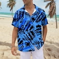 thumbnail image 2 of NAMTYQX Men's T-Shirts Short Sleeve Button Front V Neck Textured Patterned Casual Plus Size Light Mens Graphic T-Shirts Sky Blue Size 4XL, 2 of 5