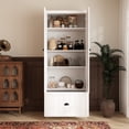 thumbnail image 3 of OXYLIFE 70.9"H Kitchen Pantry Storage Cabinet with Drawer and Adjustable Shelves, White, 3 of 6