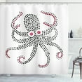 thumbnail image 1 of Nautical Sea Creatures Octopus with Rhinestone Art Decor XLong Shower Curtain, 1 of 3