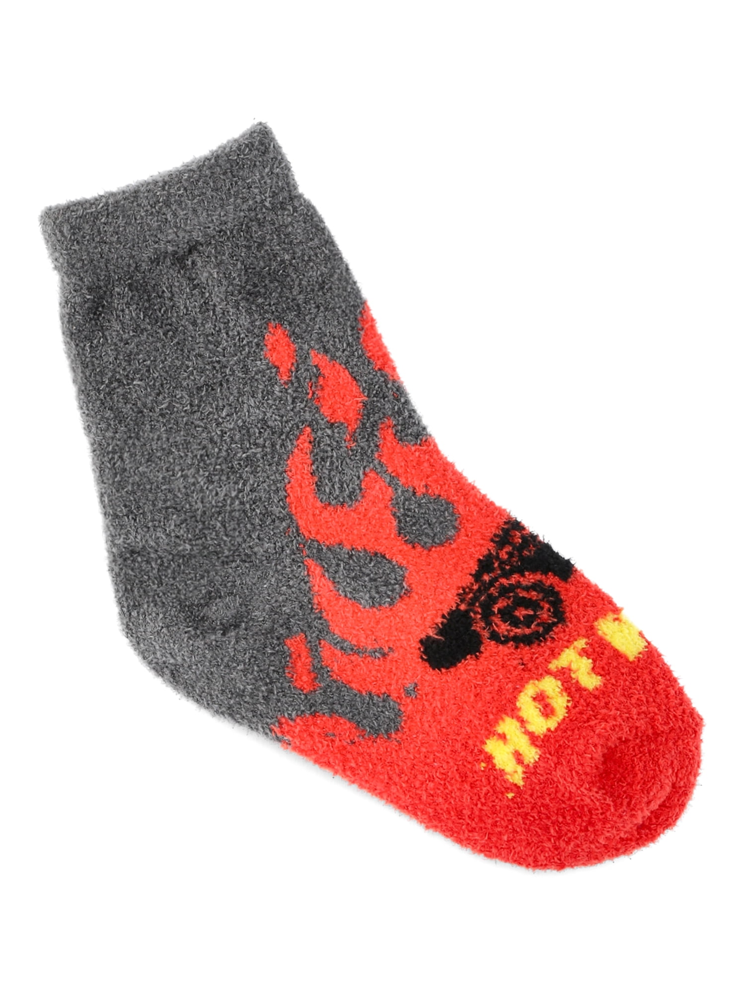 Hot Wheels Boys Cozy Socks, 2-Pack, Sizes S/M-M/L