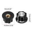 thumbnail image 2 of 5Pcs 19.5x11mm Silver Tone Top Potentiometer Volume Control Rotary Knob, 2 of 4