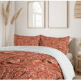 thumbnail image 6 of Ambesonne Peach Duvet Cover Set, Floral Vibrant Drawing, King, Peach Orange Black, 6 of 6