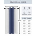 thumbnail image 6 of Navy Blue Thermal Insulated Blackout Curtains for Bedroom 63 Length Stripes Solid Color Room Darkening Curtain 1 Panel Grommet Window Curtain Drape for Living Room Nursery Room, 6 of 7