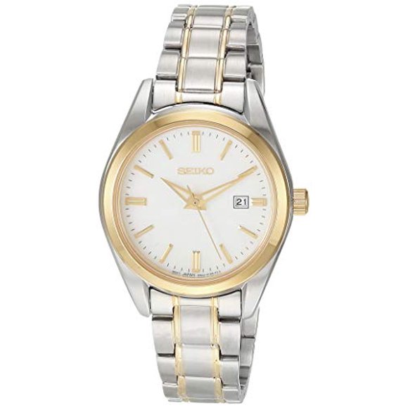 Seiko Women's Essentials Japanese Quartz Steel Two Tone Strap, Silver/Gold, 0 Casual Watch (Model: SUR636)