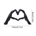 thumbnail image 4 of Shoreew Skeleton Hands Heart Sculpture Gothic Love Gesture Statue Resin Heart Shape Skeleton Finger Gesture Figurine for Halloween Home Decor Gift, 4 of 7