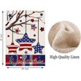 thumbnail image 6 of Welcome 4th of July House Flag 28x40 Inch Double Sided for Outside, Small Burlap Memorial Day Patriotic Red Blue Star Stripes American Flag Holiday Yard Flag Outdoor Decoration, 6 of 6