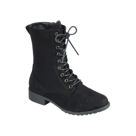 

Women Round Toe Combat Boot