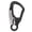 Black, variant on YAHHU Heavy-Duty Aircraft Aluminum Auto-Lock D-Ring Locking Snap Carabiner Hook Clip for Rock Tree Climbing Rigging Cave Exploration, Blue (5.5 inches / 14 cm, 35KN Tension Safety Gear)