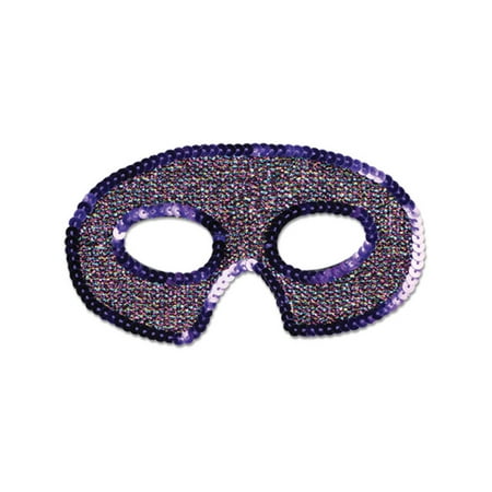 Purple Phantom of the Opera Sequin Trimmed Eye Mask Costume