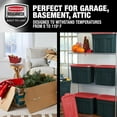 Rubbermaid Roughneck Holiday Storage Totes 18 Gal 6 Pack Green with
