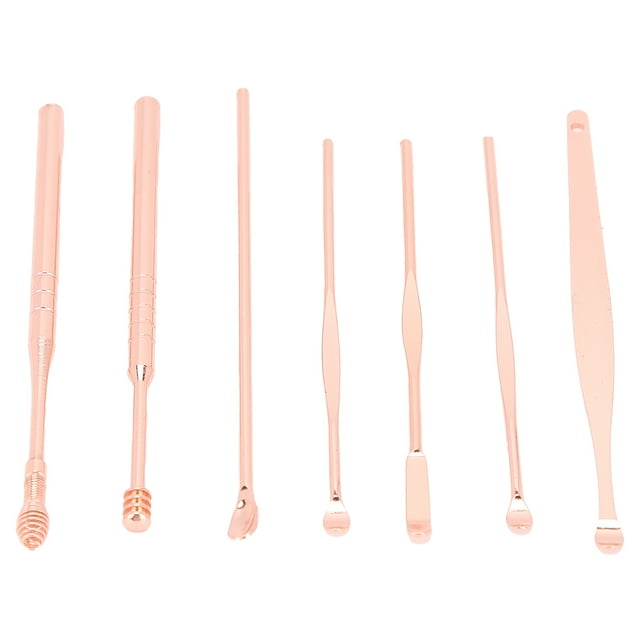 7Pcs Portable Ear Pick Set Stainless Steel Ear Spoon Cleaner Spiral Earwax Removal Tools