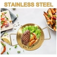 thumbnail image 3 of WRITWAA 1-Pack Golden Stainless Steel Salad Plate, Flat-Bottom Non-Stick Design, and Stylish for Adults, 3 of 8