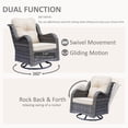 thumbnail image 4 of Fulljojor 12 Pieces Outdoor Patio Furniture Set, Rattan Wicker Sectional Swivel Rocker Chairs Sets, 4 of 9